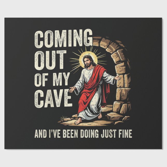 Jesus kommer ut ur min grotta presentpapper (Platt)