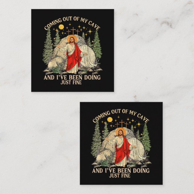 Jesus kommer ut ur min grotta  tilläggskort (Fram/baksida)