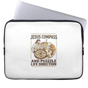 Jesus kompass och pussel livets riktning Jesus kom Laptop Fodral