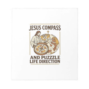Jesus kompass och pussel livsriktning Jesus komp Anteckningsblock