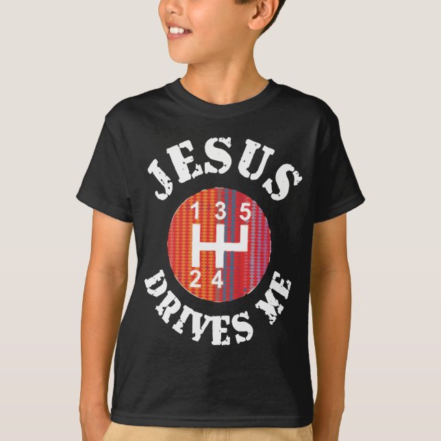 Jesus kör mig kristna unge t-skjorta t shirt (Framsida)