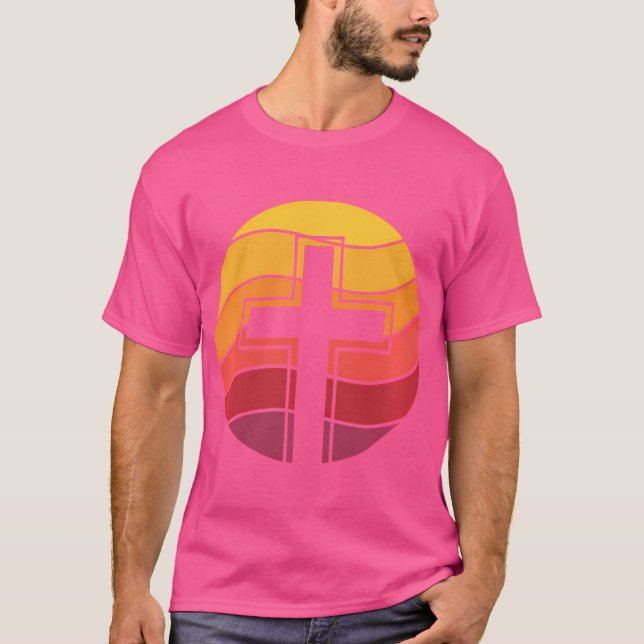 Jesus Kor Retro Stil Vintage T Shirt (Framsida)