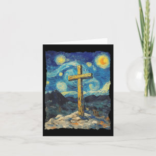 Jesus Kor Van Gogh Stil Starry Night Art Kristus Kort