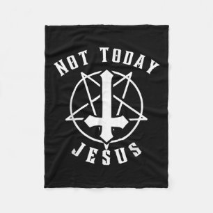 Jesus Kors Inte Idag Jesus Kristet Grafiskt T-Shir Fleecefilt