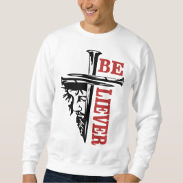 Jesus Kors Nagel Design – Kraftfull Kristendom Lång Ärmad Tröja