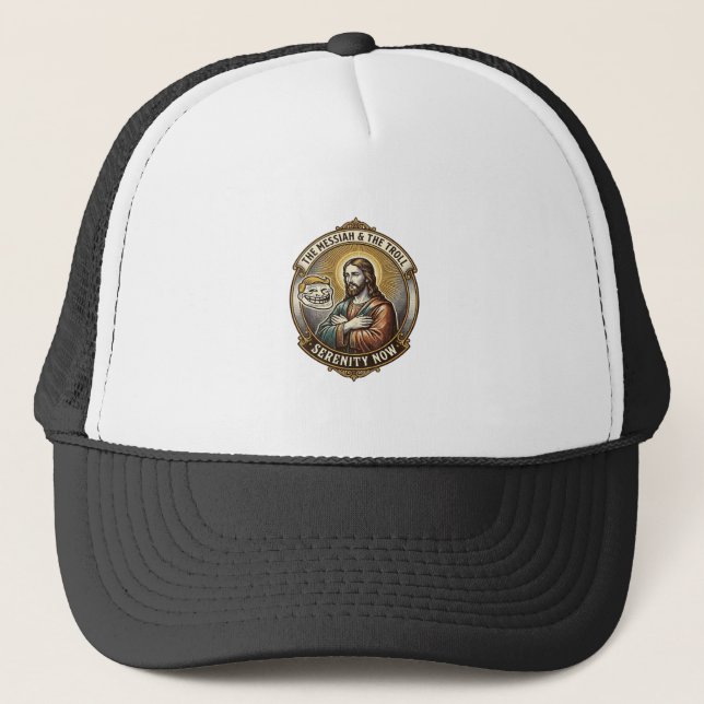 Jesus korsar armar Internet Troll Face Emoji Humor Keps (Framsida)