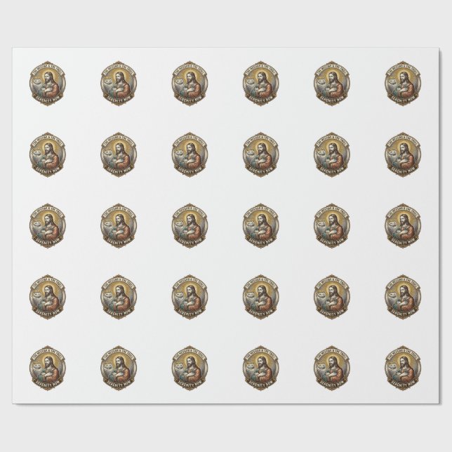 Jesus korsar armar Internet Troll Face Emoji Humor Presentpapper (Platt)
