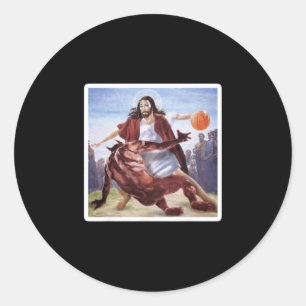 Jesus korsar upp Satan Sketll Runt Klistermärke