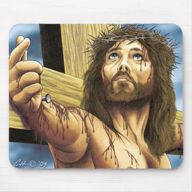 Jesus korsfäste musmatta (Framsidan)