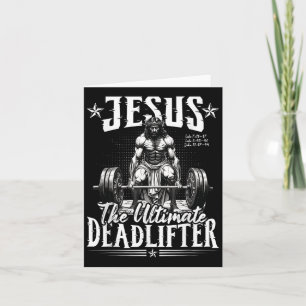 Jesus Kraftlyftaren Jesus Lyfter Vikter Kristna Kort