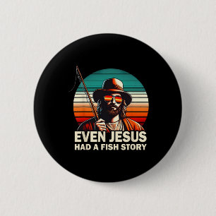 Jesus Kristna B Fiske Även Jesus Had Fisk Berättel Knapp