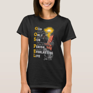 Jesus Kristna Gospelet Amerikanska Flagga 4 juli T Shirt