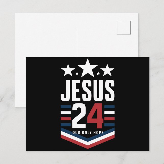 Jesus Kristus 2024 President USA: s valpolitik Vykort (Fram/baksida)