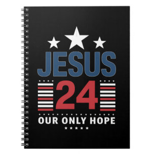 Jesus Kristus 2024 President USA Val Politisk Anteckningsbok