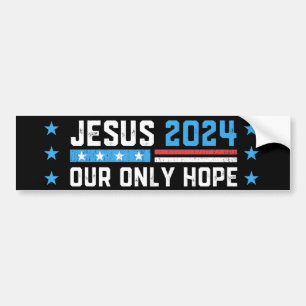 Jesus Kristus 2024 Vårt enda hopp Bildekal