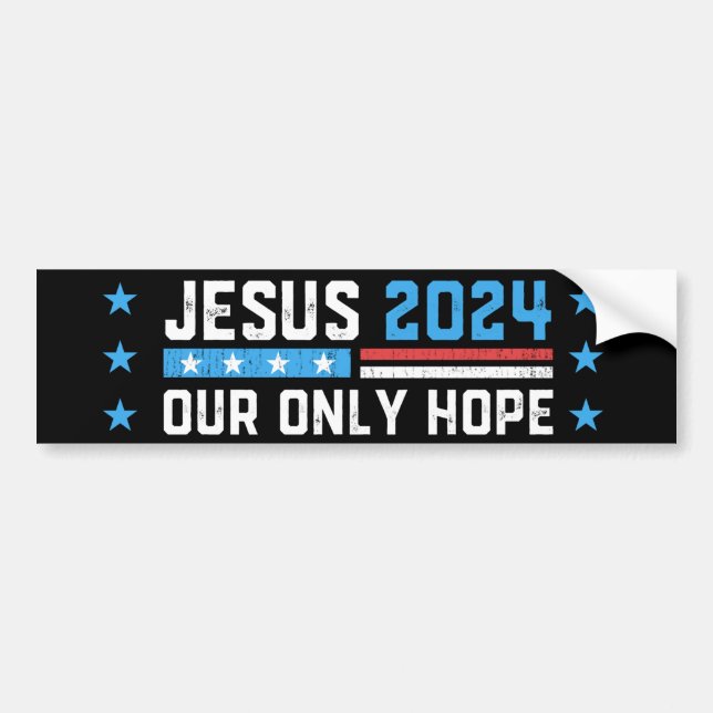Jesus Kristus 2024 Vårt enda hopp Bildekal (Framsidan)