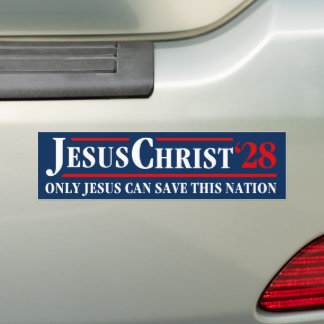 Jesus Kristus 2028 Endast Jesus kan Spara denna na Bildekal