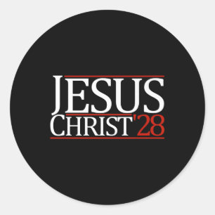 Jesus Kristus 2028 Runt Klistermärke