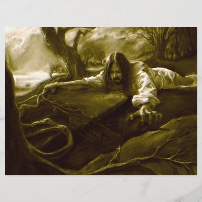 Jesus Kristus Agony i Gethsemane Garden Reklamblad (Framsidan)
