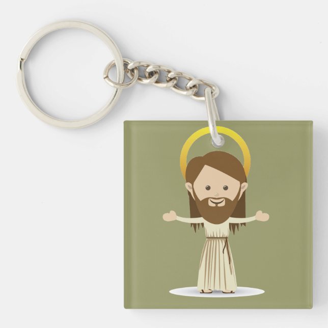 Jesus Kristus akrylisk nyckelkedja (Framsidan)