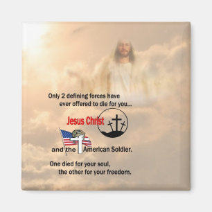 Jesus Kristus & amerikansoldaten Magnet