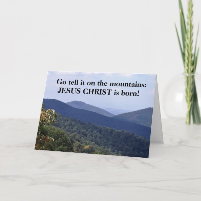 Jesus Kristus är född! Helgkort (Framsida)
