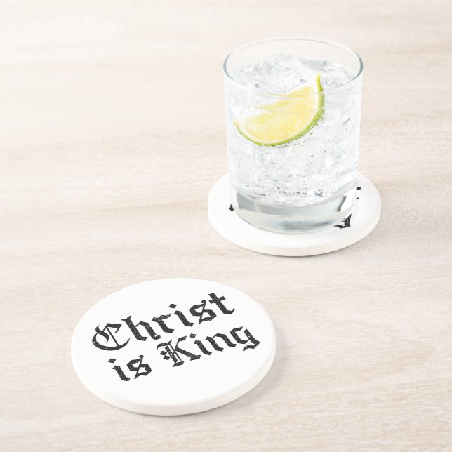 Jesus Kristus Är Kung Gothic Blackletter Grunge Ko Underlägg (Sidan)