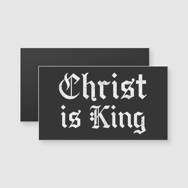 Jesus Kristus Är Kung Gotisk Blackletter Grunge Ko (Fram/baksida)
