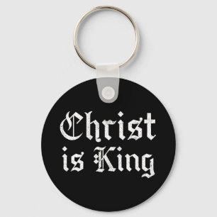 Jesus Kristus Är Kung Gotisk Blackletter Grunge Ko Nyckelring