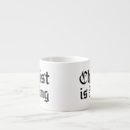 Jesus Kristus är Kung - gotisk grunge eroderad sti Espressomugg