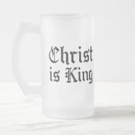 Jesus Kristus är Kung - gotisk grunge eroderad sti Frostat Ölglas