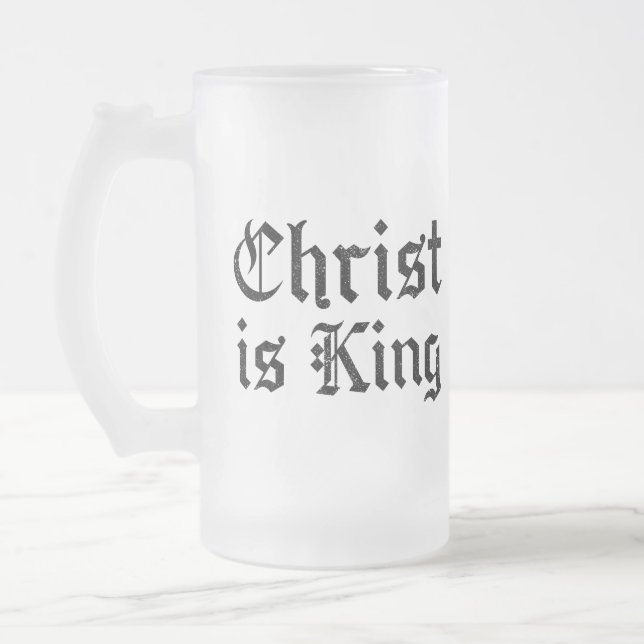 Jesus Kristus är Kung - gotisk grunge eroderad sti Frostat Ölglas (Vänster)