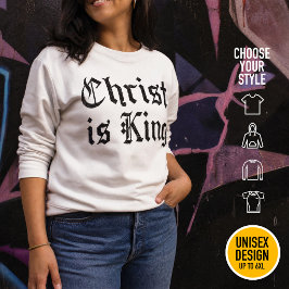 Jesus Kristus är Kung - gotisk grunge eroderad sti T Shirt