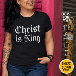 Jesus Kristus är Kung - gotisk grunge eroderad sti T Shirt