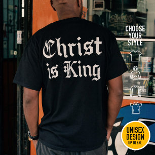 Jesus Kristus är Kung - gotisk grunge eroderad sti T Shirt