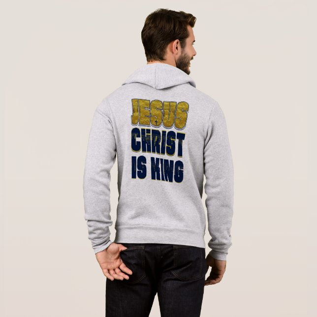 Jesus Kristus Är Kung Kristen T Shirt (Hel baksida)