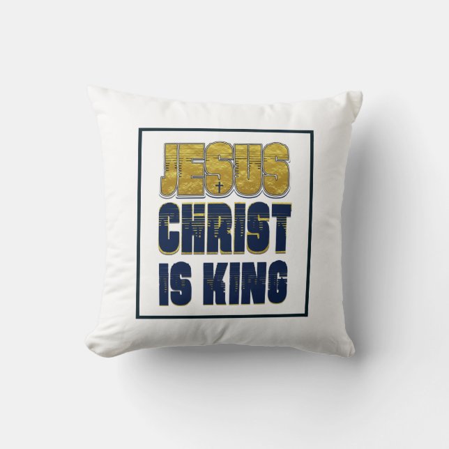 Jesus Kristus är kung Kudde (Framsida)