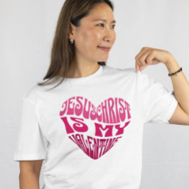 Jesus Kristus är min hjärtans hjärteformade T-Shir T Shirt