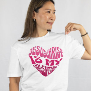 Jesus Kristus är min hjärtans hjärteformade T-Shir T Shirt