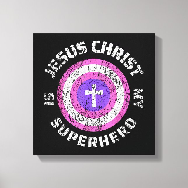 Jesus Kristus Är Min Superhjälte Jesus Canvastryck (Framsida)