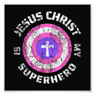 Jesus Kristus är min superhjälte Jesus Fototryck