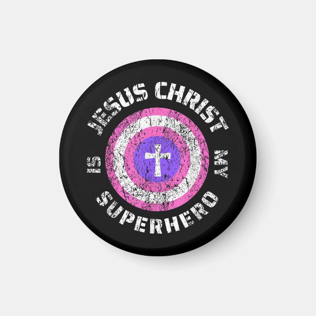 Jesus Kristus Är Min Superhjälte Jesus Magnet (Framsidan)