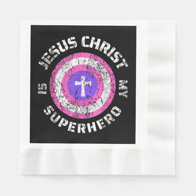 Jesus Kristus är min superhjälte Jesus Pappersservett (Framsidan)