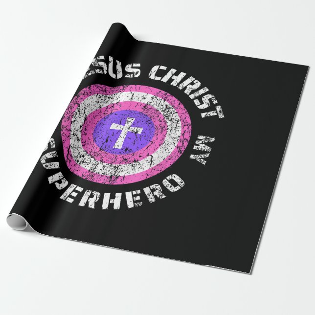 Jesus Kristus är min superhjälte Jesus Presentpapper (Utrullad)