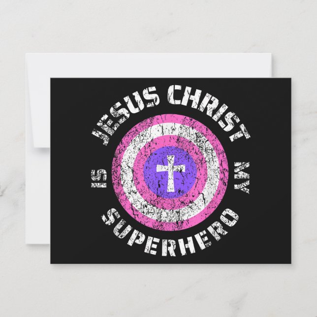 Jesus Kristus Är Min Superhjälte Jesus Tack Kort (Framsida)