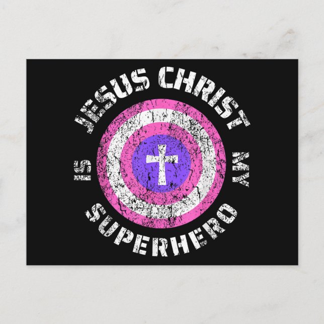 Jesus Kristus är min superhjälte Jesus Vykort (Framsida)