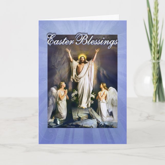 Jesus Kristus är Risen, Påsk-återuppbyggnaden Helgkort (Framsida)