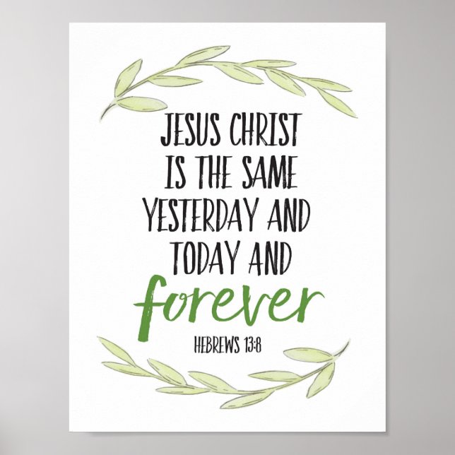 Jesus Kristus är samma konst Poster (Framsidan)