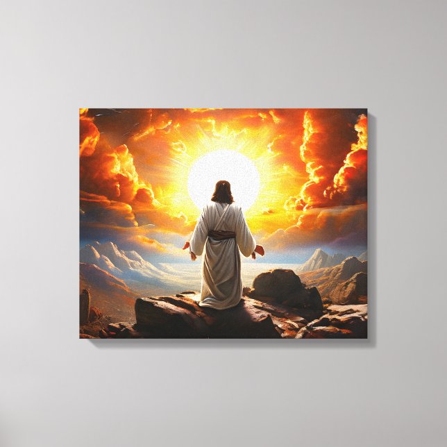 Jesus Kristus återupplivning Canvastryck (Framsida)