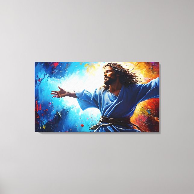 Jesus Kristus återupplivning Canvastryck (Framsida)